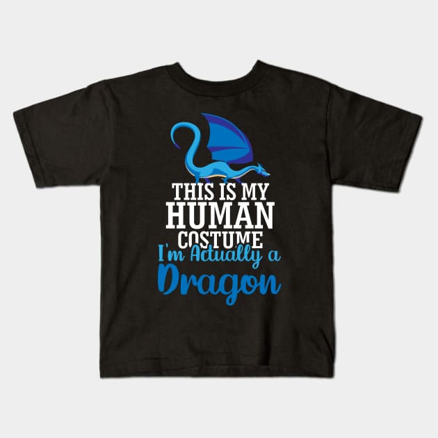 Human Costume Dragon Animal Cute Furry Furries Kids T-Shirt by Mellowdellow